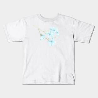 Blue Jasmine, botanical watercolor painting Kids T-Shirt